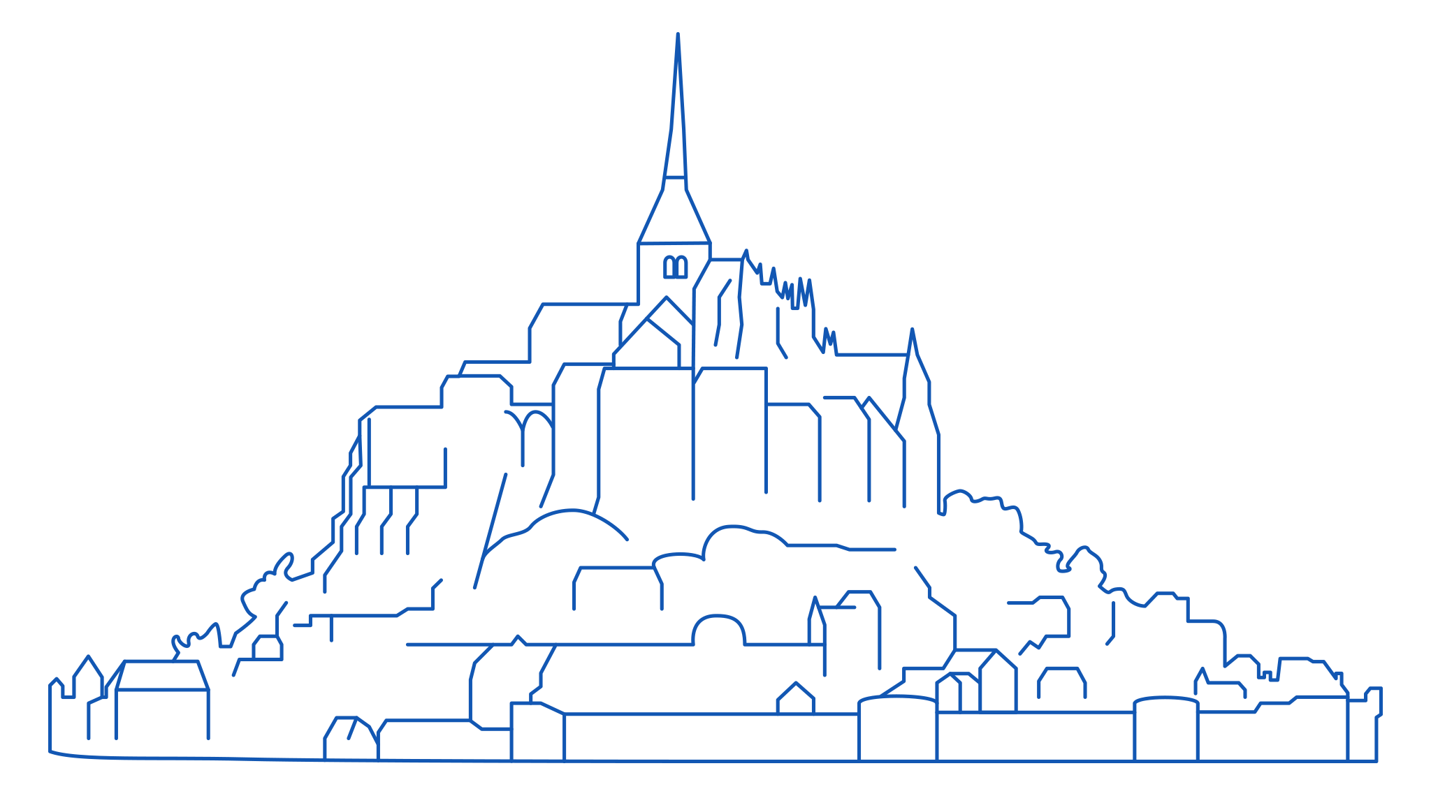 Mont Saint-Michel illustration originale